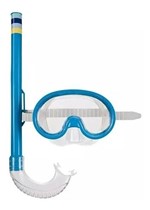 Ficha técnica e caractérísticas do produto Mascara Mergulho e Snorkel Infantil Azul 001884 Mor