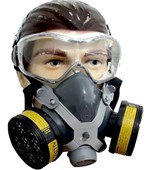Ficha técnica e caractérísticas do produto 2 Mascara Respirador Facial Epi Duplo Filtro para Pintura - Alltec