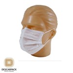 Ficha técnica e caractérísticas do produto Máscara Tripla Descartável com Elástico Caixa com 50 Unidades Descarpack