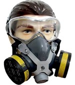 Ficha técnica e caractérísticas do produto 2 Mascaras Respiratória Facial com 4 Filtros Gases + Óculos - Alltec