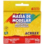 Massa Modelar Acrilex 060 G 006 Cores 07060