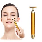 Ficha técnica e caractérísticas do produto Massageador Facial Terapêutico Anti-rugas Ouro 24k Alta Vibração