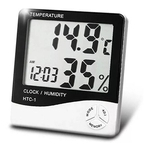 Ficha técnica e caractérísticas do produto Medidor De Umidade, Temperatura E Relógio Digital