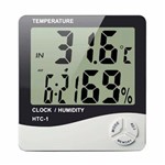 Ficha técnica e caractérísticas do produto Medidor Digital de Umidade Ar e Temperatura Relógio