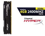 Ficha técnica e caractérísticas do produto Memória 4GB 2400 Mhz DDR4 HyperX Kingston