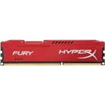 Ficha técnica e caractérísticas do produto Memória 8GB DDR3 Kingston HyperX Fury 1600MHz Red (HX316C10FR/8)