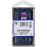 Ficha técnica e caractérísticas do produto Memoria Notebook 4GB DDR3 1333 Mhz Kingston Kvr1333d3s9/4g