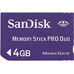 Ficha técnica e caractérísticas do produto Memory Stick Pro Duo 4GB - Sandisk