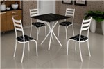 Ficha técnica e caractérísticas do produto Mesa 1,00 X 0,60 Tampo Granito e 4 Cadeiras Brancas Madmelos
