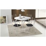 Ficha técnica e caractérísticas do produto Mesa 1504 Cromada com 4 Cadeiras 146 Carraro - Branca/Fantasia Preto
