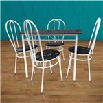 Ficha técnica e caractérísticas do produto Mesa com 4 Cadeiras para Cozinha Bady Branca