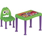 Ficha técnica e caractérísticas do produto Mesa com Cadeira Monster Verde e Lilás Tramontina
