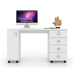 Mesa Computador Office Smart - Branco - Lukaliam Móveis