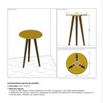 Ficha técnica e caractérísticas do produto Mesa de Apoio Amarelo - Móveis Bechara - Moveis Bechara