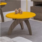 Ficha técnica e caractérísticas do produto Mesa de Centro Jade Amarelo / Canela - Artely