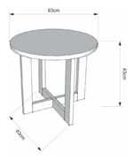 Ficha técnica e caractérísticas do produto Mesa de Centro Redonda 8001 - JB Bechara