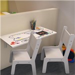 Ficha técnica e caractérísticas do produto Mesa de Estudo Infantil Kids Dobrável com 02 Cadeiras - Lymdecor