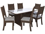 Mesa de Jantar 6 Cadeiras Retangular Indekes - Cristal