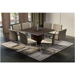 Ficha técnica e caractérísticas do produto Mesa de Jantar Alexandria + 8 Cadeiras - Castanho