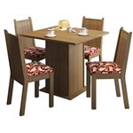 Ficha técnica e caractérísticas do produto Mesa de Jantar com 4 Cadeiras Madesa Kate - Rustic / Vermelho