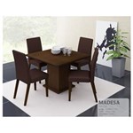 Ficha técnica e caractérísticas do produto Mesa de Jantar com 4 Cadeiras Olga Madesa - Marrom