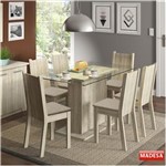 Ficha técnica e caractérísticas do produto Mesa de Jantar com 6 Cadeiras Gales Madesa Acácia/Pérola