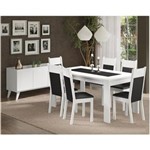 Ficha técnica e caractérísticas do produto Mesa de Jantar com 6 Cadeiras Madesa Georgia 160 - Branco