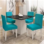 Ficha técnica e caractérísticas do produto Mesa de Jantar Jasmin com 4 Cadeiras Ana New Ceval