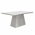 Ficha técnica e caractérísticas do produto Mesa de Jantar Retangular Tampo MDF/Vidro 120cm Pampulha Leifer Branco