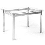 Mesa de Jantar Tokio Retangular 1,20m Cromada