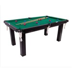 Mesa de Snooker Residencial Tampo em Madeira Tecido Verde- Procópio