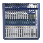 Ficha técnica e caractérísticas do produto Mesa de Som Analógico 16 Canais Signature Preto/Azul SOUNDCR - Soundcraft