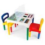 Ficha técnica e caractérísticas do produto Mesa Didática Infantil com 2 Cadeiras Poliplac