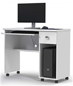 Ficha técnica e caractérísticas do produto Mesa Escrivaninha Computador Vicenza com Gaveta Branco