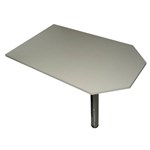 Ficha técnica e caractérísticas do produto Mesa Fixa Parede Mdf Pé Único Aço Inox 80cm Alt