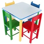 Ficha técnica e caractérísticas do produto Mesa Infantil com 4 Cadeiras Coloridas 5017 - Carlu