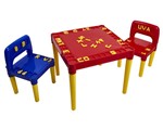 Ficha técnica e caractérísticas do produto Mesa Infantil com 2 Cadeiras de Plástico Mesinha Didática - Tritec