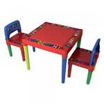 Ficha técnica e caractérísticas do produto Mesa Infantil Educativa Desmontável com 2 Cadeiras - Tritec 3827
