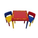 Ficha técnica e caractérísticas do produto Mesa Infantil Educativa Desmontável com 2 Cadeiras