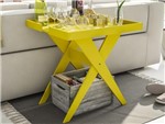 Ficha técnica e caractérísticas do produto Mesa Lateral Sweet Amarelo - Líder Design - Lider Design
