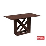 Ficha técnica e caractérísticas do produto Mesa Madesa Retangular Tampo de Madeira 5311 Rustic - Marrom