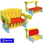 Mesa Mesinha Infantil Plástico 3 em 1 Banco Baú Cadeira Importway IWMI-3X1 Colorido