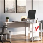 Mesa para Computador com 2 Prateleiras Luma – Artany - Branco