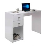 Mesa para Computador 2 Gavetas Branco - Móvel Bento