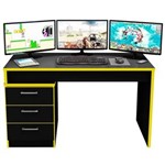 Ficha técnica e caractérísticas do produto Mesa para Computador Notebook Desk Game DRX 5000 Preto/Amarelo - Móveis Leão - Amarelo