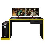 Ficha técnica e caractérísticas do produto Mesa para Computador Notebook Desk Game DRX 9000 Preto/Amarelo - Móveis Leão - Amarelo