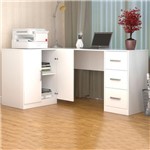 Ficha técnica e caractérísticas do produto Mesa para Escritório Office Plus 2 Portas 3 Gavetas Branco - Appunto