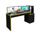 Ficha técnica e caractérísticas do produto Mesa Para Notebook Computador Desk Game DRX 5000 - Preto / Amarelo - Móveis Leão