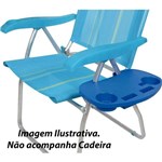 Mesa Portátil Plástica para Cadeira Praia Azul MOR