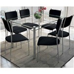 Ficha técnica e caractérísticas do produto Mesa Sara Completa 6 Cadeiras